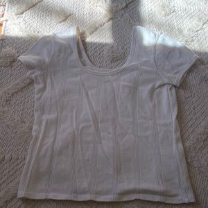 Madewell cream scoop neck shirt